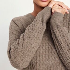 NWT Old Navy Tunic crewneck sweater in brown/taupe Women's small (005)